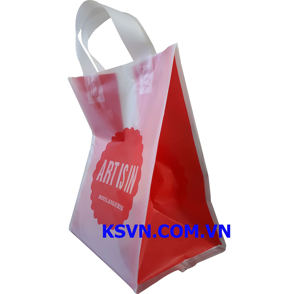 Soft loop handle plastic bag